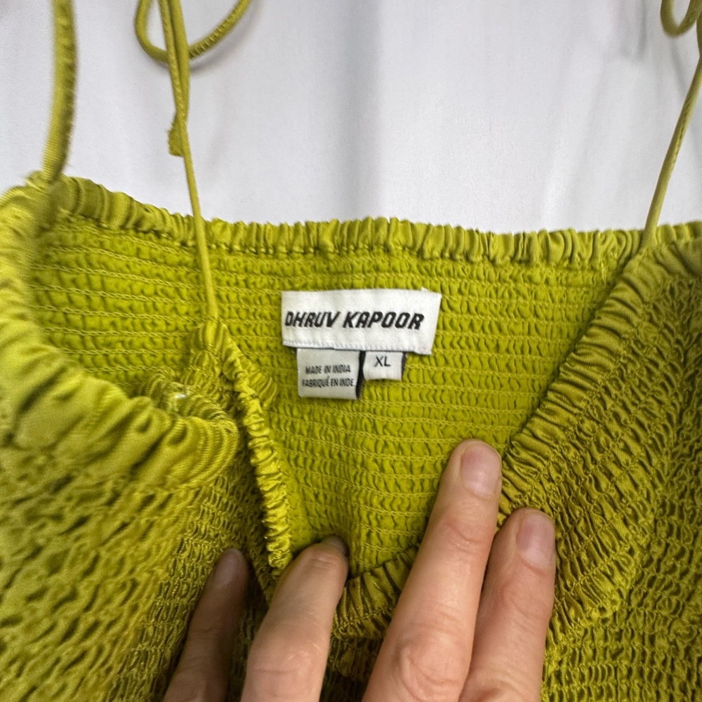 Druv Khapoor. chartreuse dress. - Picture 2 of 6
